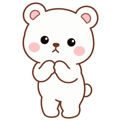新しい場所で固まるの場面のいくくまくん