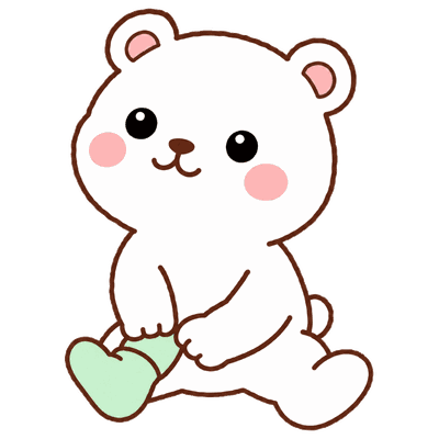 朝の支度が進まないの場面のいくくまくん